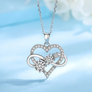 infinity love Moissanite Diamond Necklace